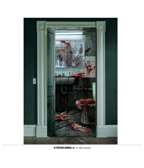 Bloody Deur Banner Ledematen 80x180cm