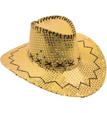 Disco Cowboy hoed goud pailletten