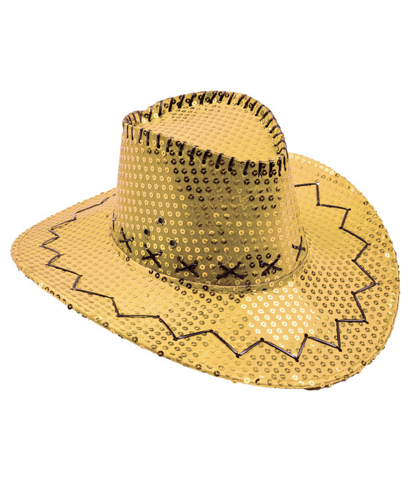 Disco Cowboy hoed goud pailletten