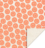 Inpakpapier Smiley Oranje Fluor (3m)