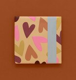 Inpakpapier Big Hearts Nude / Navy Blue (3m)