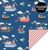 Rol Cadeaupapier Sint Pakjesboot Blue - Stripes (3m)