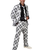 Geruit Pak Zwart Wit