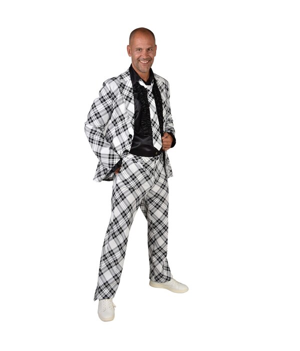 Geruit Pak Zwart Wit