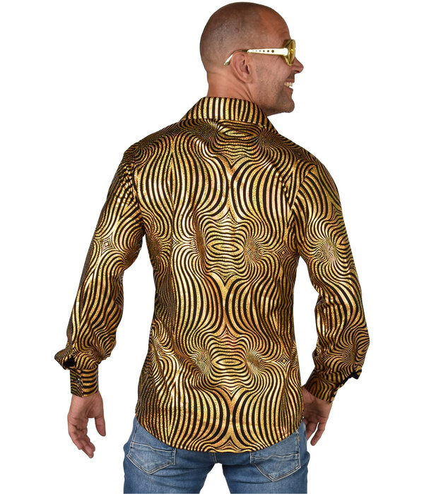 Disco Blouse Holografisch Goud/Zwart