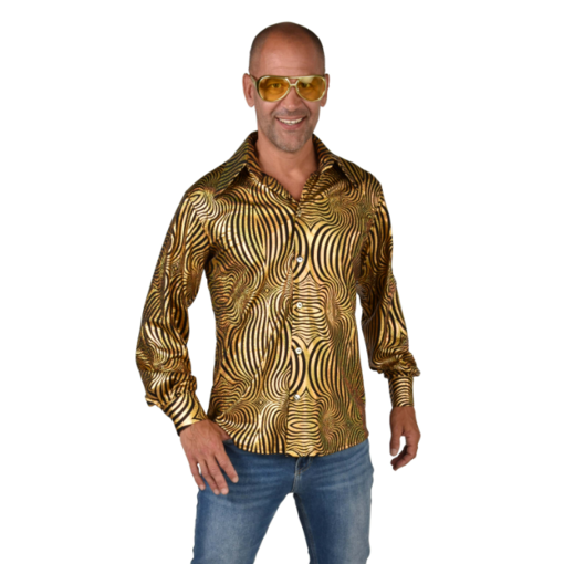 Disco Blouse Holografisch Goud/Zwart