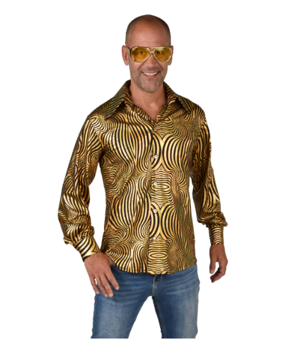 Disco Blouse Holografisch Goud/Zwart