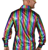 Disco Blouse Holografisch Regenboog