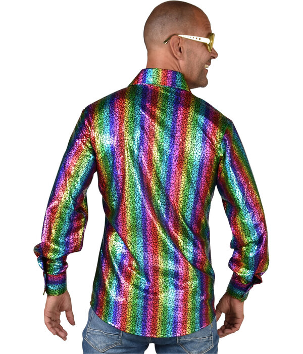 Disco Blouse Holografisch Regenboog