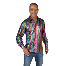 Disco Blouse Holografisch Regenboog