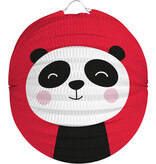 Lampion Rond Rood Panda - 22cm