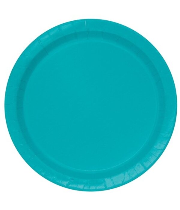 Gebaksbordjes Teal 18cm (20st)
