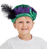 Pietenmuts kind groen/paars luxe