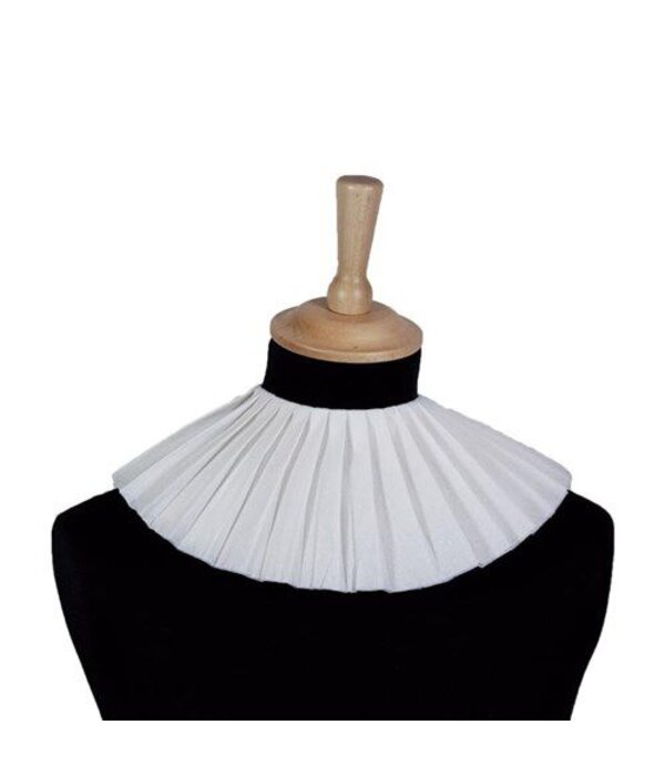 Piet kraag crêpepapier wit 3 lagen