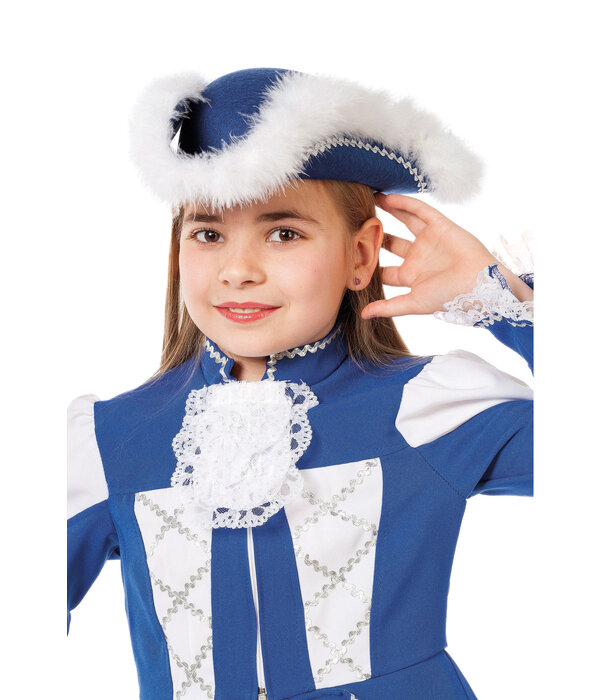 Dansmarietje hoed kind blauw