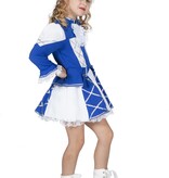 Dansmarietje kostuum kind blauw/wit