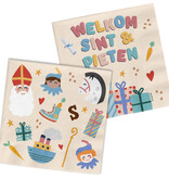 Servetten Welkom Sint & Piet Cartoon (20st)