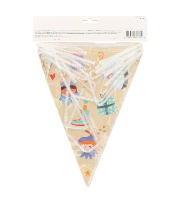 Vlaggenlijn Welkom Sint & Piet Cartoon (6m)