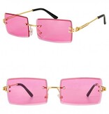 Bril Rechthoek Met Roze Glazen