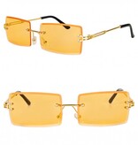 Bril Rechthoek Met Oranje Glazen