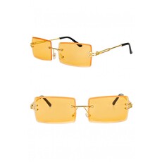 Bril Rechthoek Met Oranje Glazen