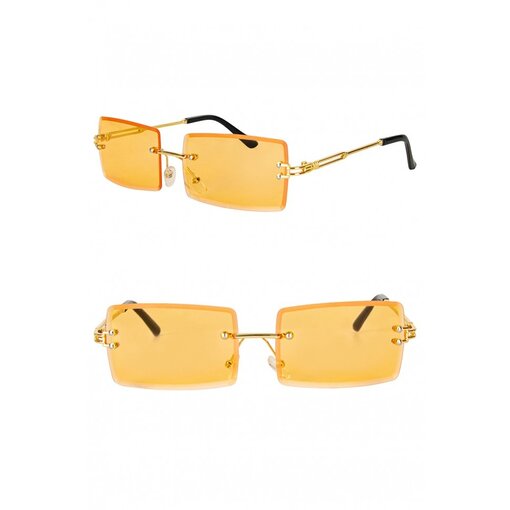 Bril Rechthoek Met Oranje Glazen