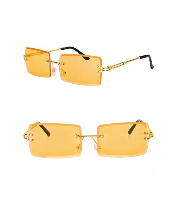 Bril Rechthoek Met Oranje Glazen