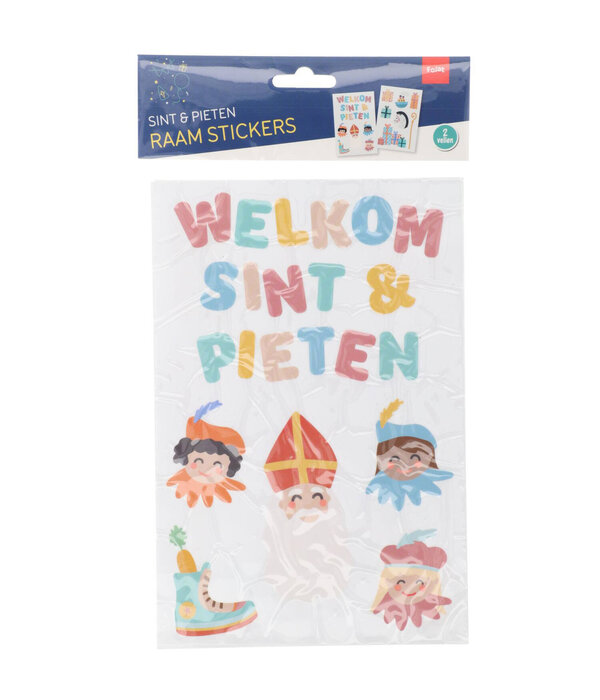 Raamstickers 'Welkom Sint & Pieten' (13st)