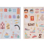 Stickervellen Sint & Piet Cartoon