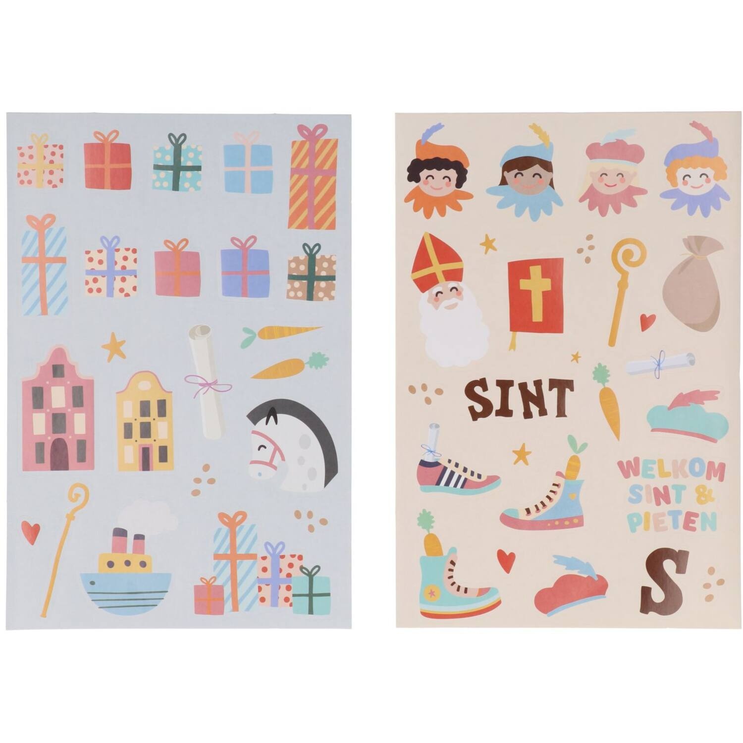 Folat - Stickers Sinterklaasfiguren - Sint en Pieten - 49 stuks