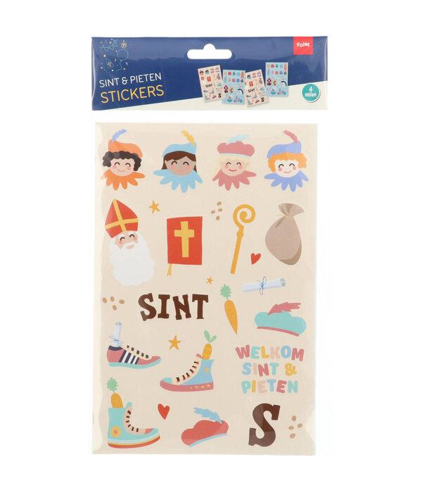 Stickervellen Sint & Piet Cartoon