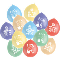 Ballonnen 'Welkom Sint & Pieten' (12st)