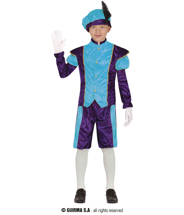 Pietenpak Kind Blauw/Paars Benjamin