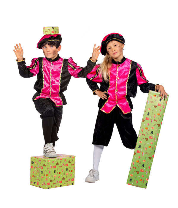 Pietenpak Kind Pink/Zwart Luxe