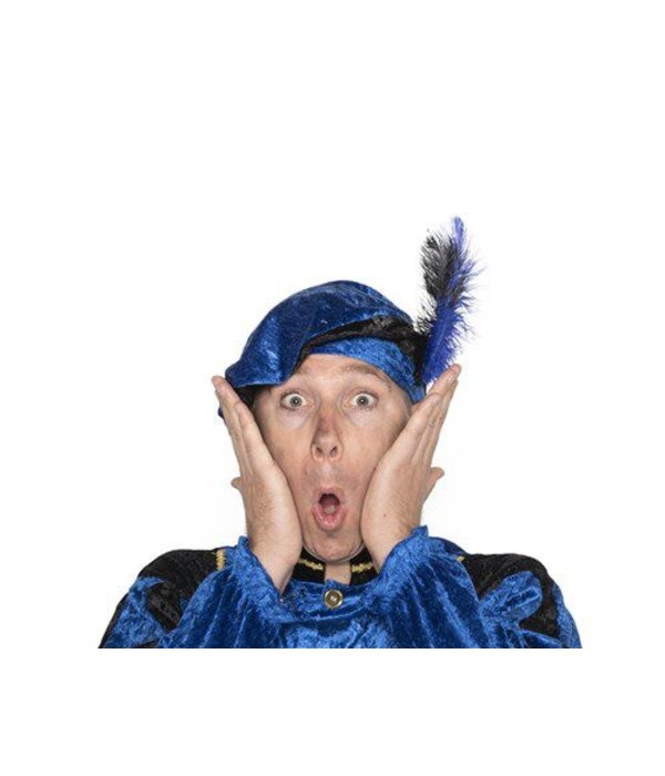 Piet baret velours met struisveer