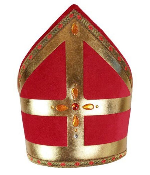 Sint mijter Stefan katoenfluweel