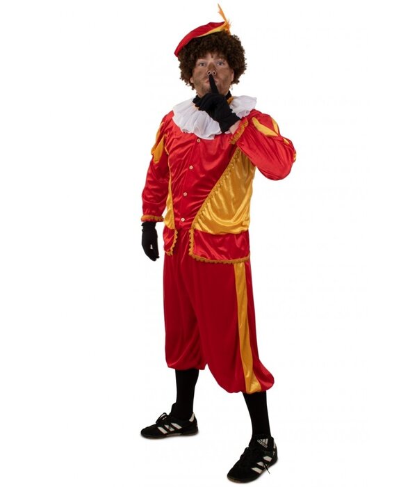 Pietenkostuum rood/goud Alexandro