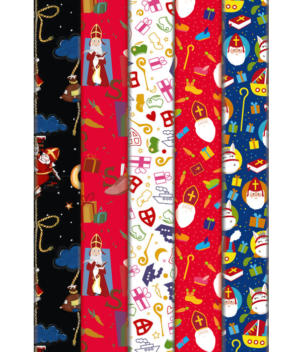 Rol Inpakpapier Sinterklaas diverse dessins