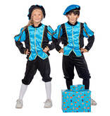 Pietenpak Kind Lichtblauw/Zwart Luxe