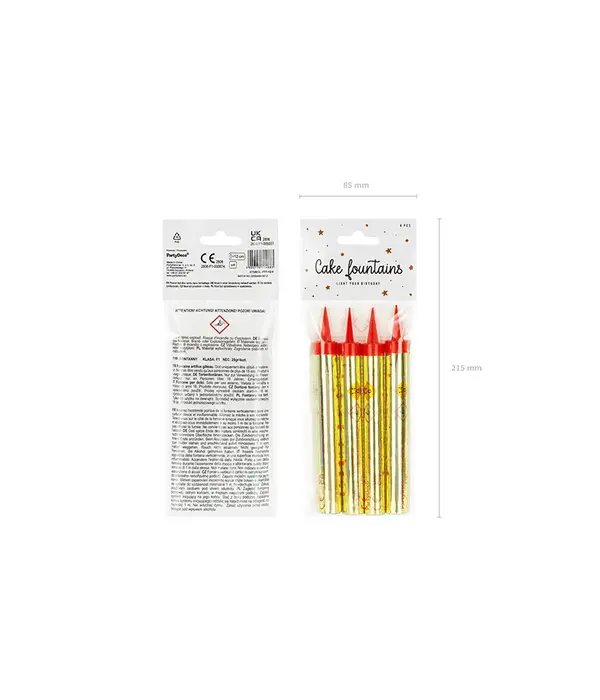 Gouden Party Fonteinen (4st)