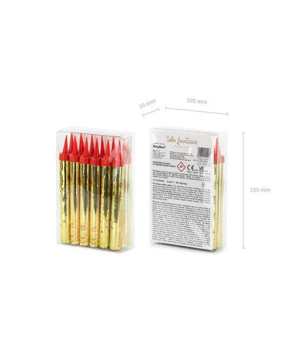 Gouden Party Fonteinen (12st)