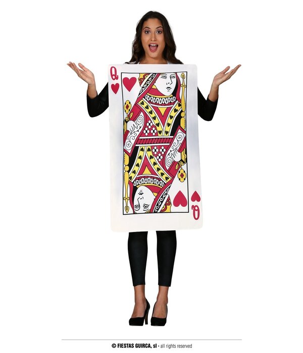 Kaart Hartenvrouw Koningin kostuum