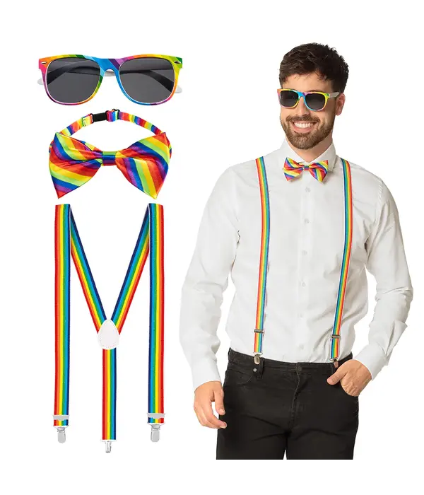 Accessoireset Regenboog 3-Delig