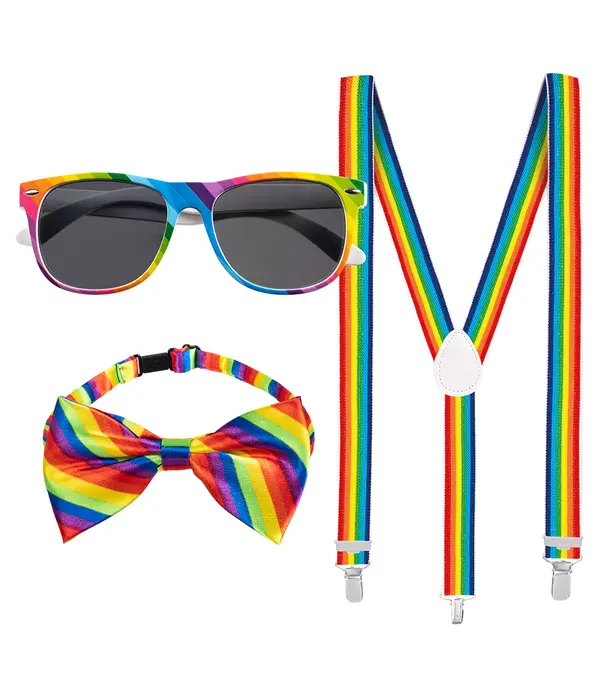 Accessoireset Regenboog 3-Delig