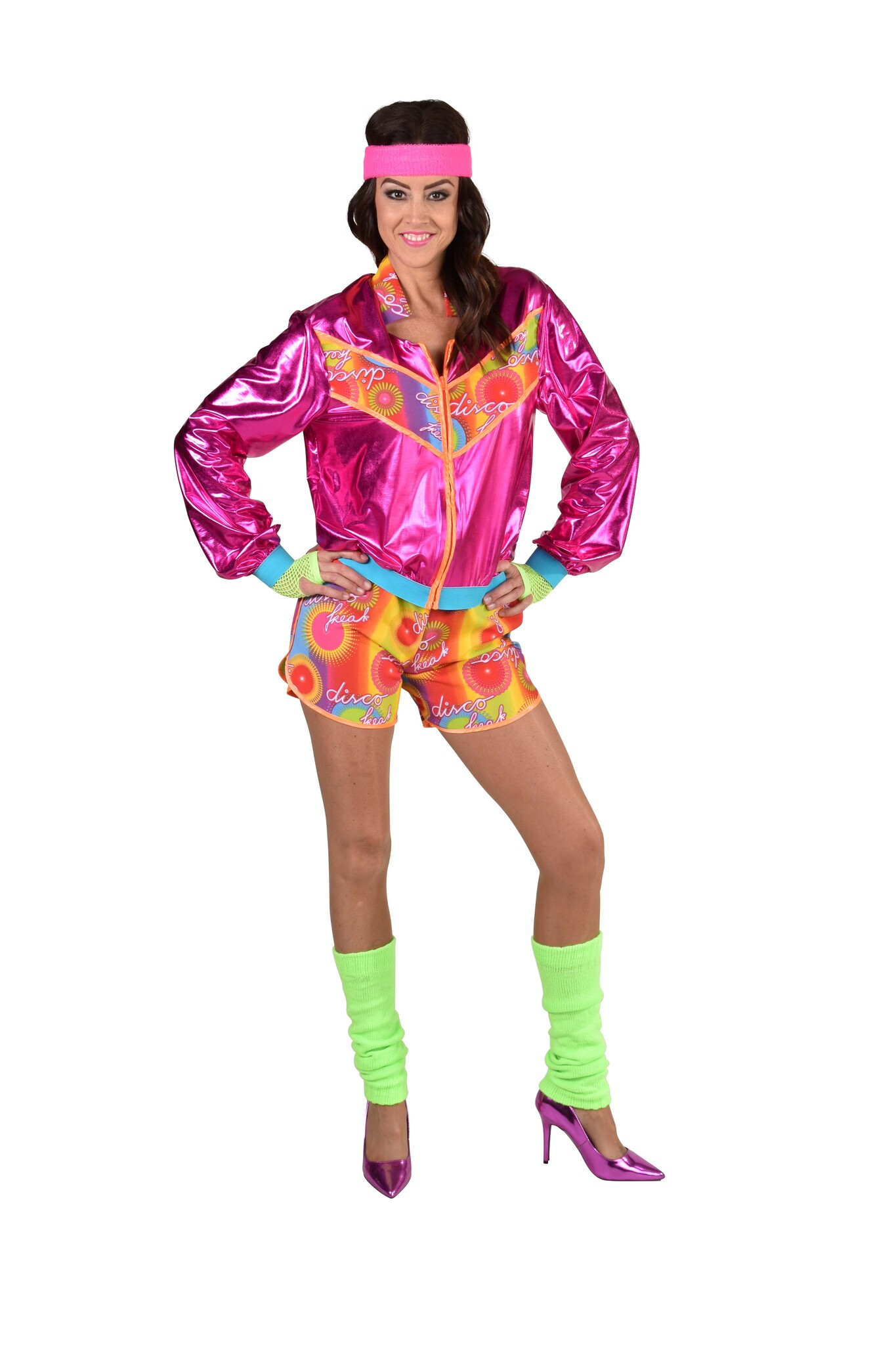 Disco Freak Outfit Dames Pink Premium afbeelding