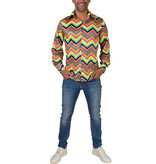 Party Blouse Zigzag Colorful Heren