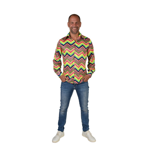 Party Blouse Zigzag Colorful Heren