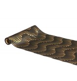 Zwarte Tafelloper Gold Metal Waves (300x28cm)