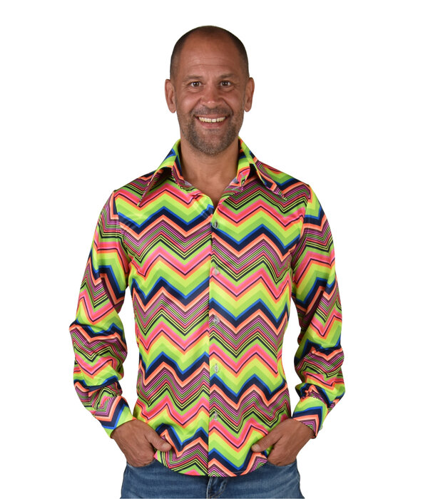 Party Blouse Zigzag Colorful Heren