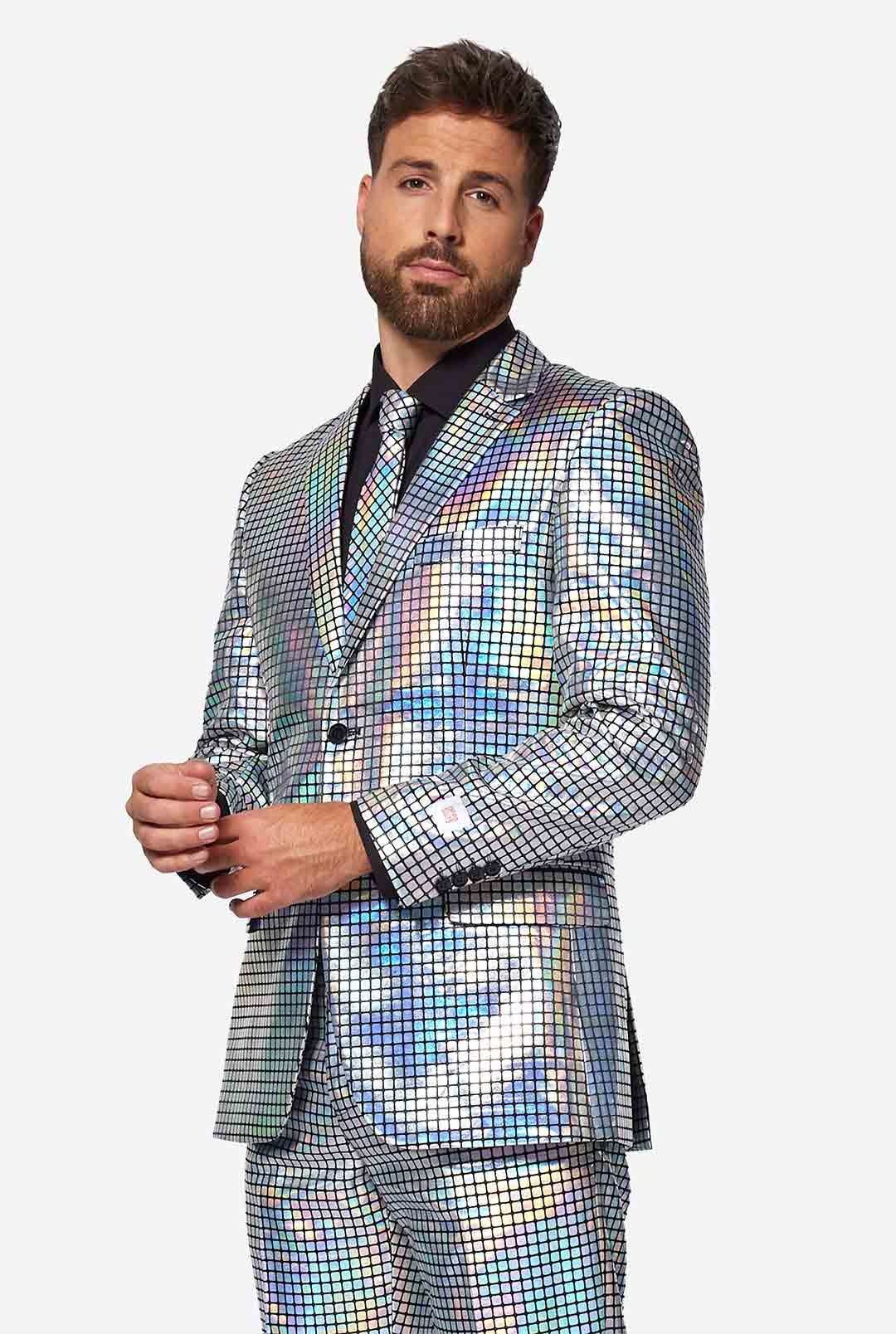 OppoSuits Discoballer - Mannen Kostuum - Feest - Maat: EU 52